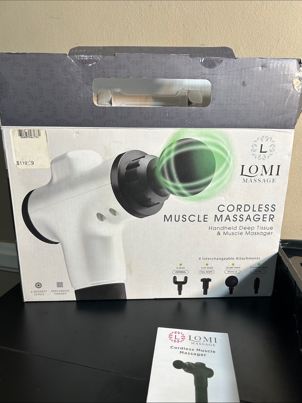 LOMI Cordless Muscle Massager - For Deep Tissue Therapy New in Open Box